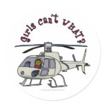 Dark Helicopter Pilot Stickers