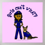 Dark K9 Police Girl Posters