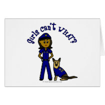 Dark K-9 Police Officer Card