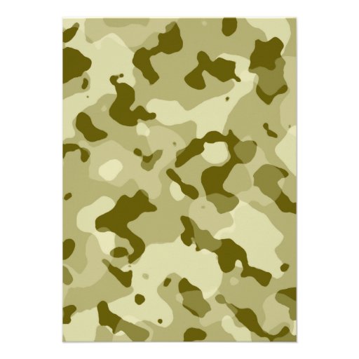 Dark Khaki Camo; Retro Chalkboard look Personalized Announcement