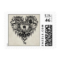 Dark Lacy Heart Postage Stamps by oph3lia Dark Lacy Heart Postage Stamps
