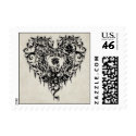 Dark Lacy Heart Postage Stamps by oph3lia Dark Lacy Heart Postage Stamps