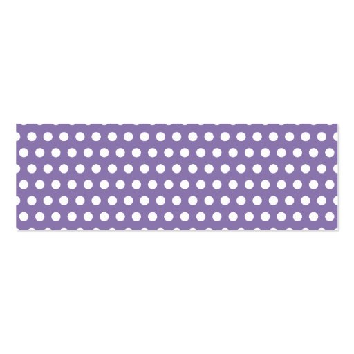 Dark Lavender with White Polka Dots Business Card