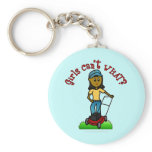 Dark Lawn Care Girl Key Chains