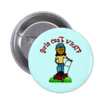Dark Lawn Care Girl Pinback Buttons