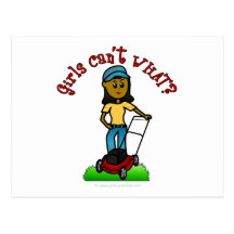 Dark Lawn Care Girl Post Cards