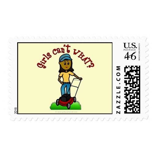 Dark Lawn Care Girl Postage