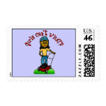 Dark Lawn Care Girl Postage Stamps