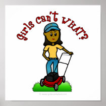Dark Lawn Care Girl posters