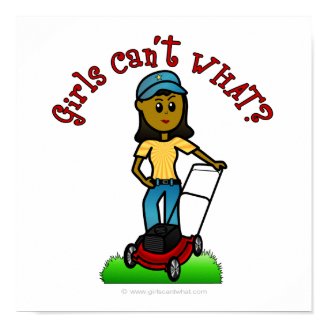 Dark Lawn Care Girl Print