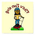 Dark Lawn Care Girl Print