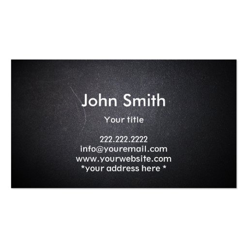 Dark Leather Texture Constructions Business Card (back side)