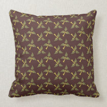 dark leaves on branches pattern pillows