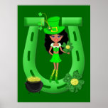 Dark Leprechaun Girl Print