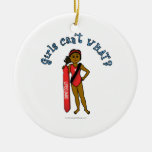 Dark Life Guard Girl Christmas Tree Ornament