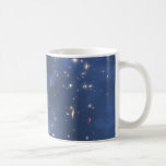 Dark Matter Ring and Galaxy Cluster in Cobalt Blue Coffee Mug