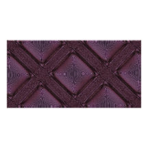 Dark Mauve Abstract Pattern Photo Card Template