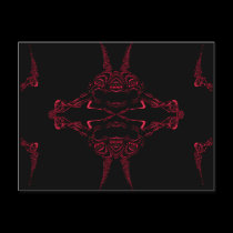 Dark Mauve Fractal Postcard postcards