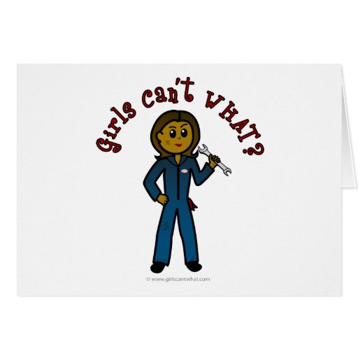 Dark Mechanic Girl Card