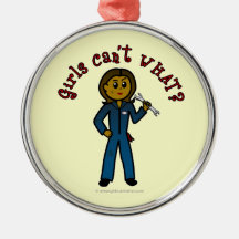 Dark Mechanic Girl Christmas Tree Ornament