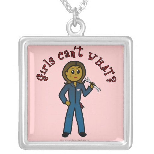 Dark Mechanic Girl Custom Necklace