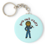 Dark Mechanic Girl Keychain