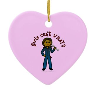 Dark Mechanic Girl Christmas Ornaments