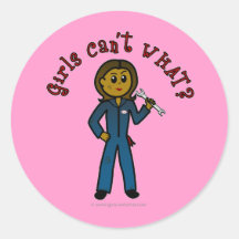 Dark Mechanic Girl Stickers