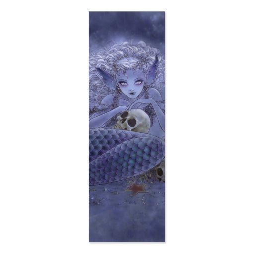 Dark Mermaid Bookmark Business Card (front side)