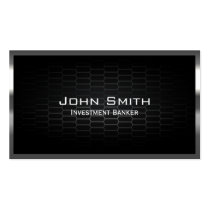 Dark Metal Cells Investment Banker Business Card