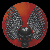 Dark Metal Skull Red Sticker stickers
