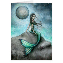 Dark Moon Mermaid Card by Molly Harrison cards