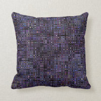 Dark Mosaic Pattern Throw Pillow