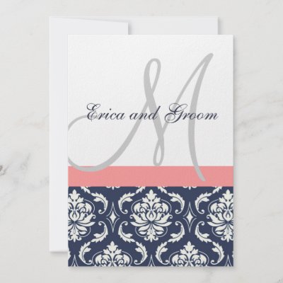 navy and coral wedding ideas