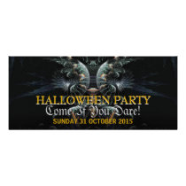 Dark Night Angel Halloween Party Invitation