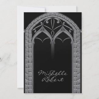 Dark Offbeat Gothic Themed Wedding Invitation zazzle_invitation
