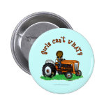 Dark Orange Farmer Girl Buttons