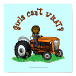 Dark Orange Farmer Girl Poster