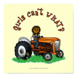 Dark Orange Farmer Girl Poster