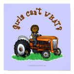 Dark Orange Farmer Girl Poster