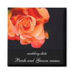 Dark Orange Rose magnets
