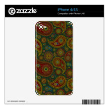 Dark Paisley Decal For The iPhone 4S