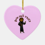 Dark Pastor Girl Christmas Ornament