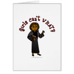 Dark Pastor Girl Greeting Card