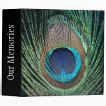 Dark Peacock Feather 3 Ring Binders