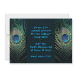 Dark Peacock Feather Birthday Invitations