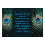 Dark Peacock Wedding Invitation