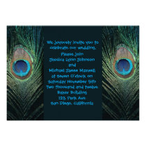 Dark Peacock Wedding Invitation invitations