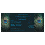 Dark Peacock Wedding Program Custom Announcement