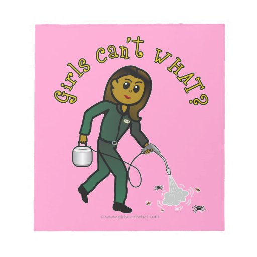 Dark Pest Control Girl Memo Note Pad